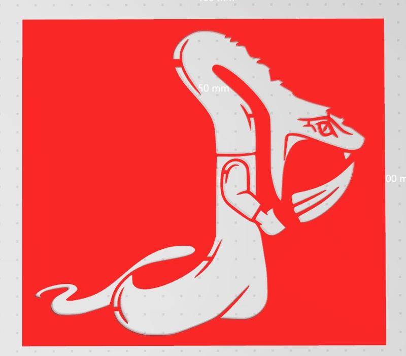 Ninjago snake stencil