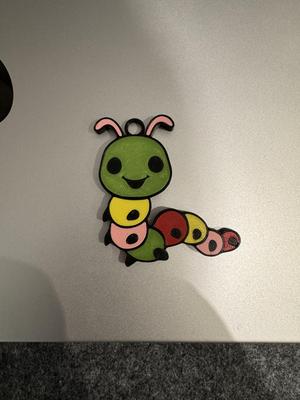 2D Caterpillar Keychain (NO AMS NEEDED)