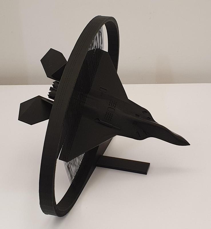 F-22 Raptor - String art display - Aiming
