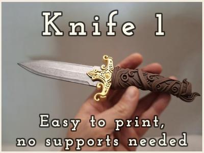 Knife 1 - Easy to print, no supports needed