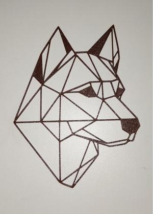 Wall art - 2D line art - Dog