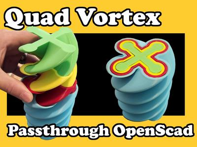 Quad Vortex Passthrough OpenScad