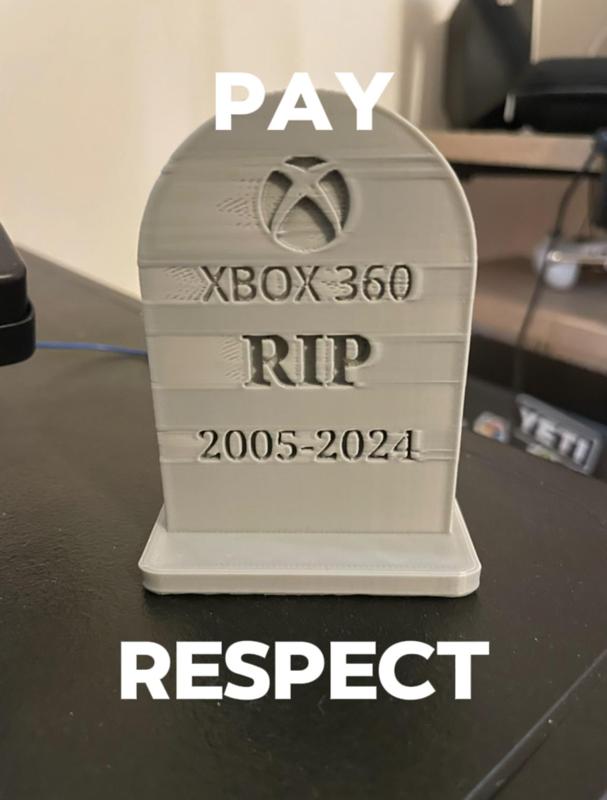 Xbox 360 grave stone