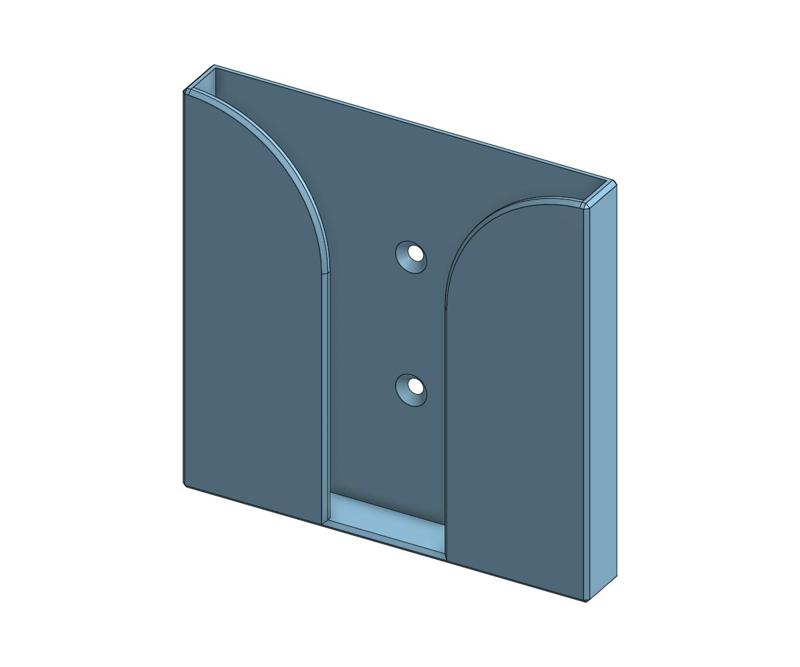 Screw-mount trifold handout holder