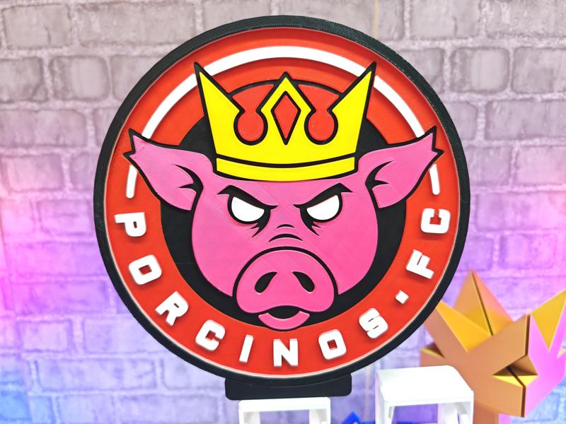 Porcinos FC embossed sign