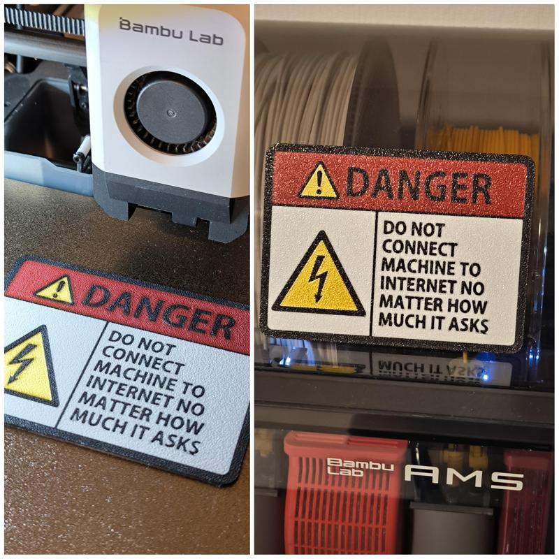 Warnschild - Danger Internet