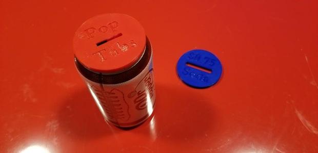 Pop Can lid with slot