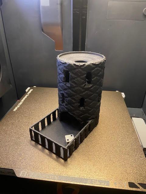 Dice Tower Textured Print-in-place