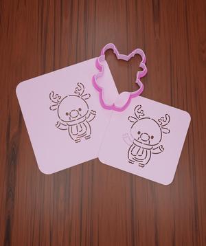 Christmas Stencil #10 "Reindeer".