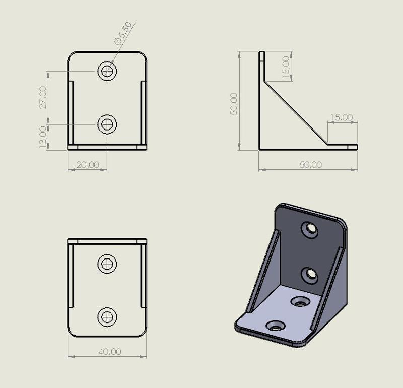 mounting bracket 50x50x40