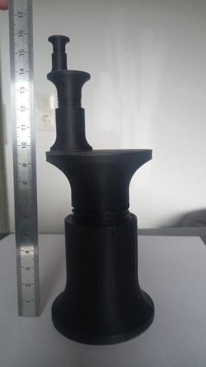 adjustable base with trapezoidal thread