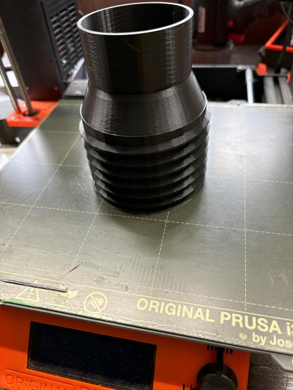 4 inch flex drain pipe to 2.5 inch dust collection