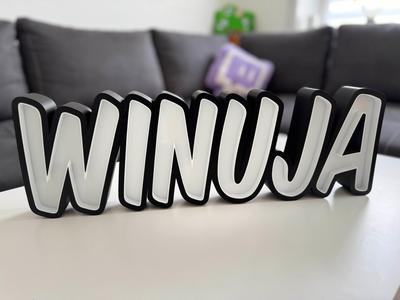 Name Lamp Lightbox Winuja Letters