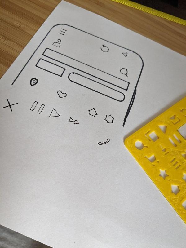 Stencil for mockuping, UI/UX designs