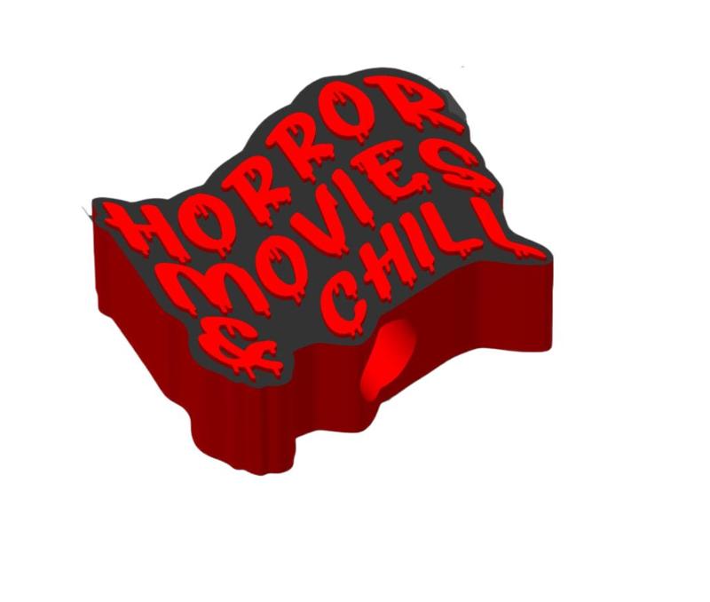 Horror Movies And Chill Straw Topper 2 sizes 3MF File Included