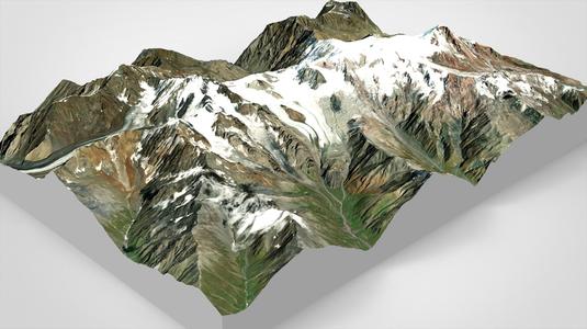Mountain landscape Kazbek Caucasus