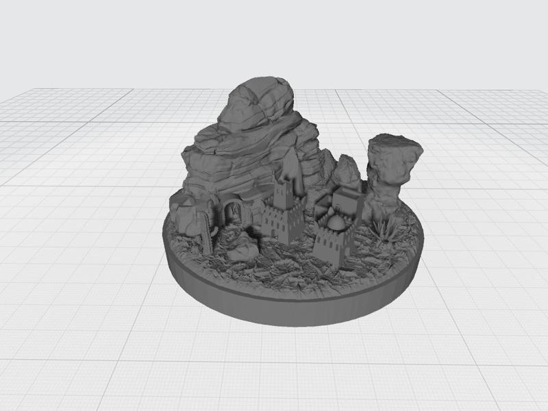 Small desert village detailed miniature compatible with War of the Ring board game