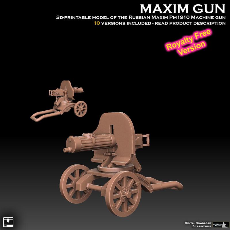 Maxim Gun PM 1910 Royalty Free Version