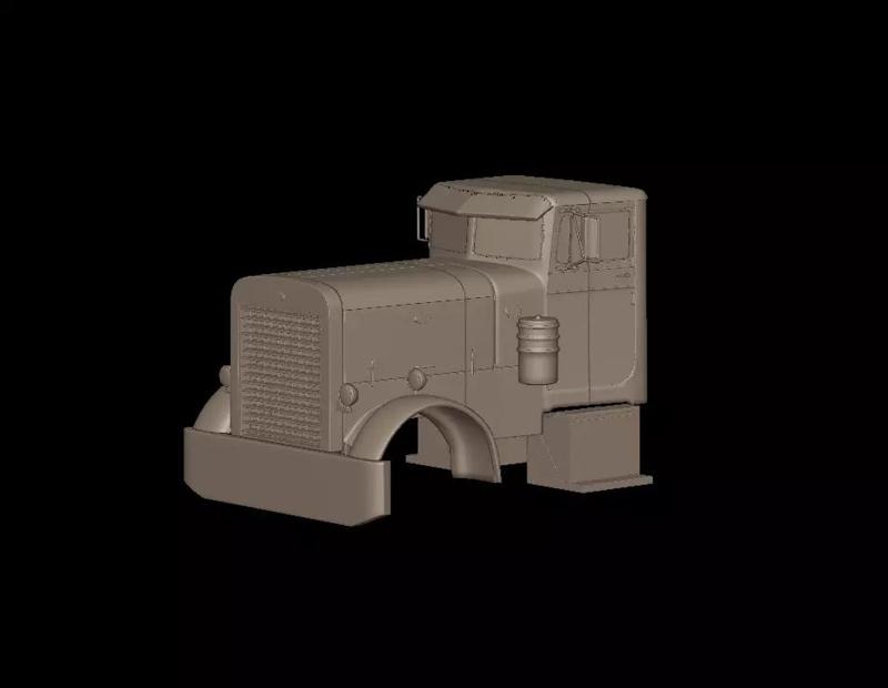 Peterbilt 281 1954 TRUCK 3D PRINT MODEL