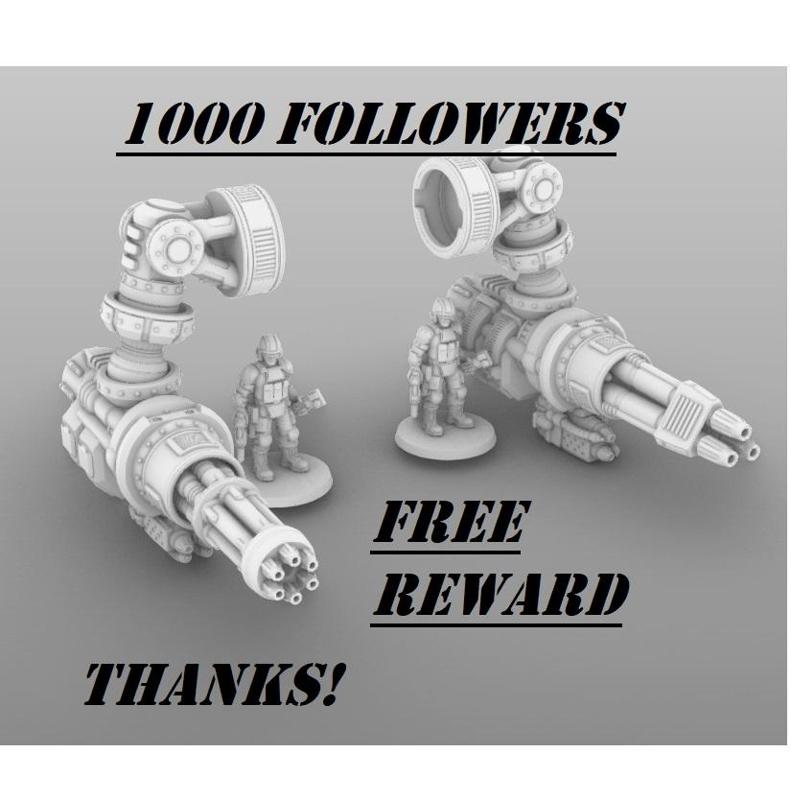 1000 FOLLOWER AWARD!!!  Thanks!  Rotary Cannon For Questing Knights