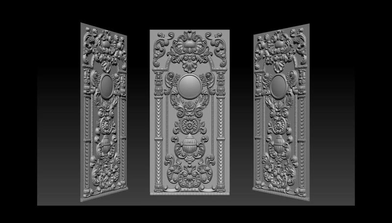 Doors 3D models for CNC in stl