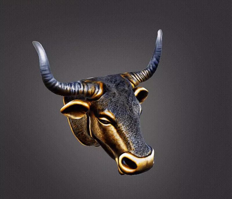 Bull head wall decor