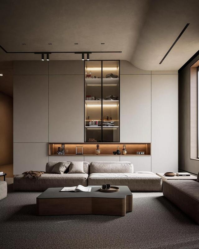 LIVING AREA WITH OPEN KITCHEN