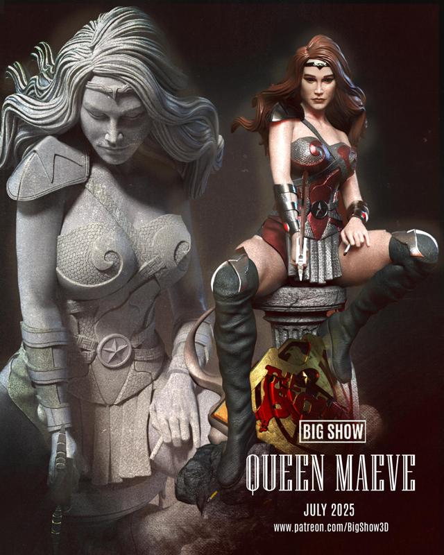 BIG SHOW - QUEEN MAVE SCULPTURE SFW - TESTED AND READY FOR 3D PRINTING