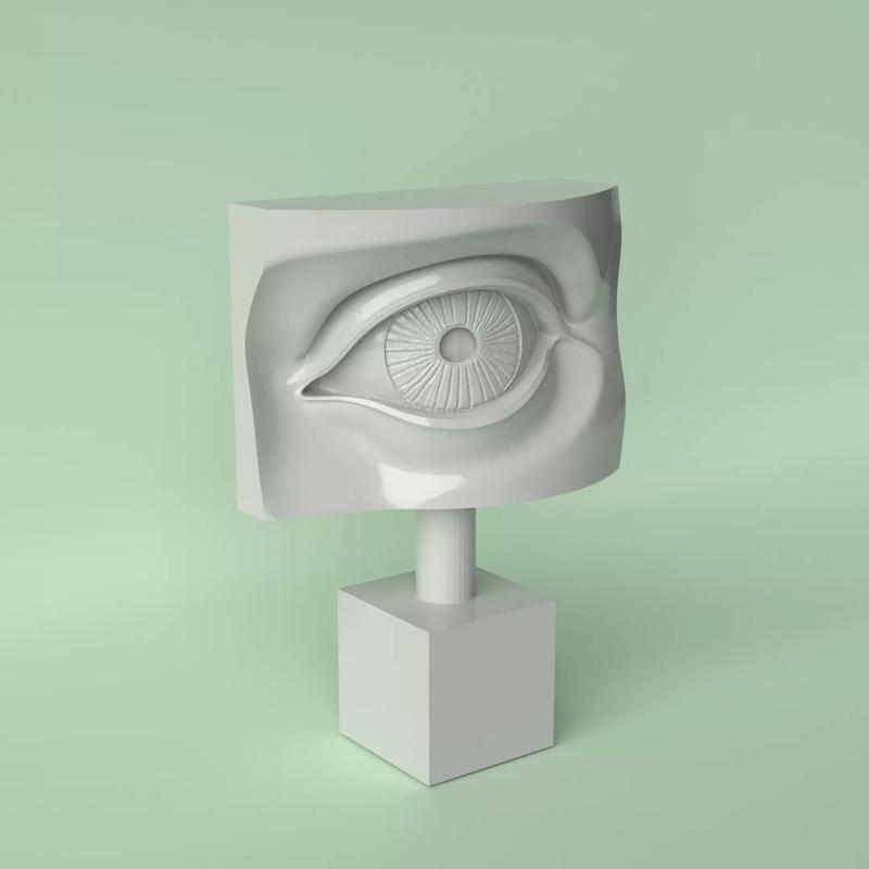 Decorative Eye Sculpture Artistic 3D Model for Printing