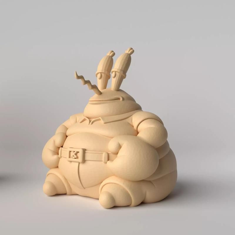 Chubby Mr Krabs  Funny Decorative Sculpture
