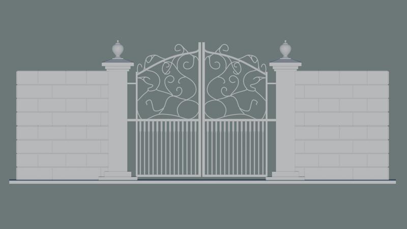 Iron gate 3D Model
