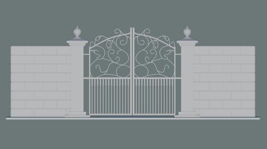 Iron gate 3D Model
