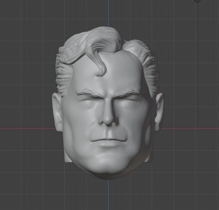 Classic Superman Head Sculpt for Action Figures