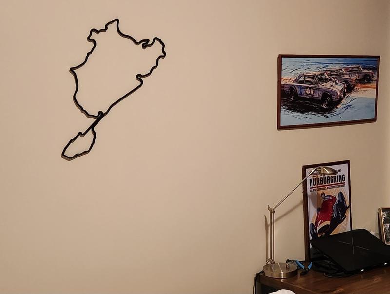 Silhouette Nurburgring 1970 - Wall painting (50x50cm)