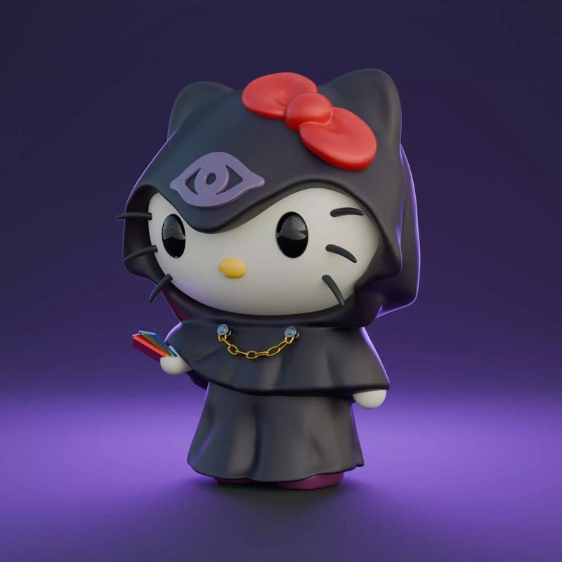 HELLO KITTY CAZADOR RARO YUGIOH