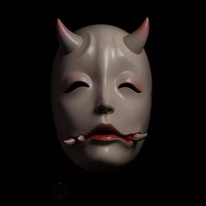 Japanese Oni Cursed Beauty Hannya Yokai Nipponese mask toy