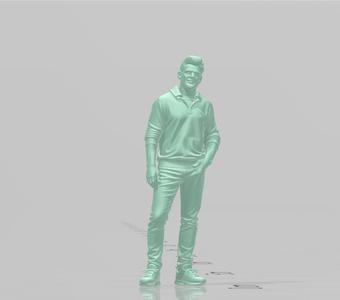 Casual Man 1/64th Scale - STL Figure for Dioramas and Car Meets