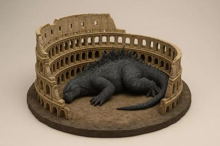 Godzilla at the Colosseum  Collectible Diorama