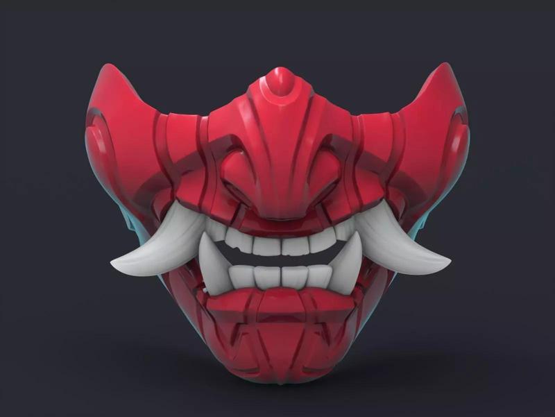 Samurai demon mask