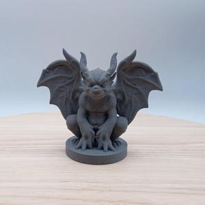Gargoyle decorative figure, devil, sitting