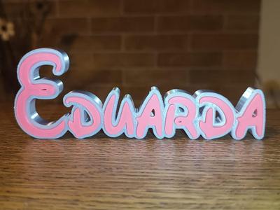 Disney Name Sign Eduarda Kid Room Wall Decor Tag 