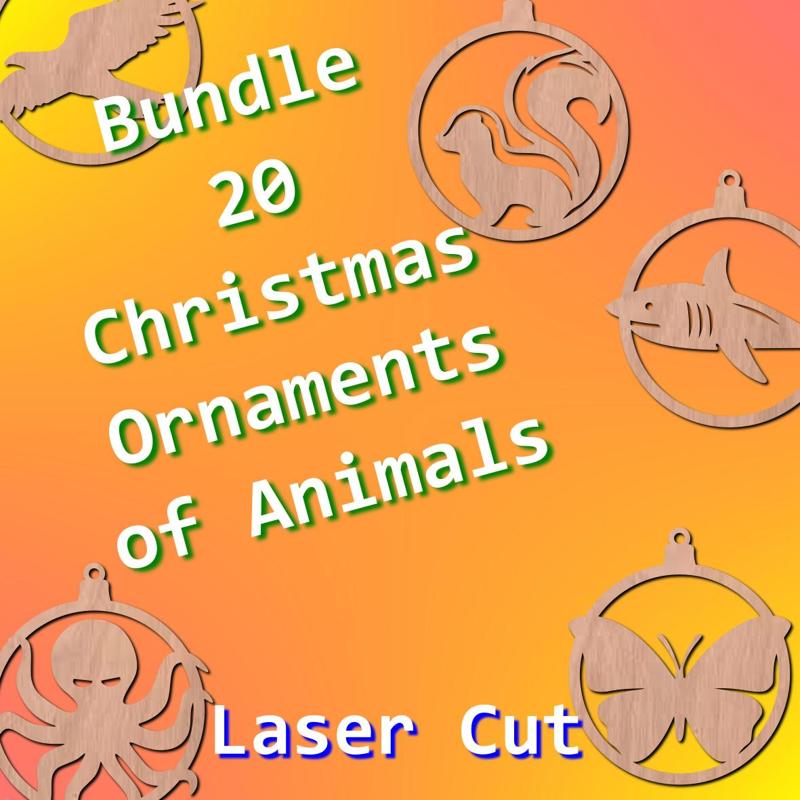 Animals Christmas Ornaments [ bundle of 20 ]