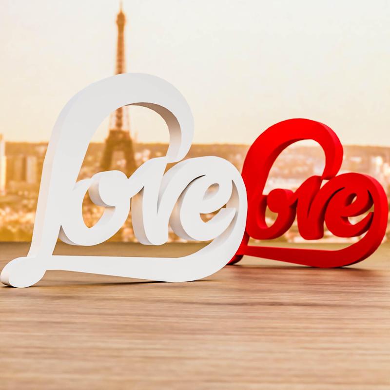 LOVE table decorations