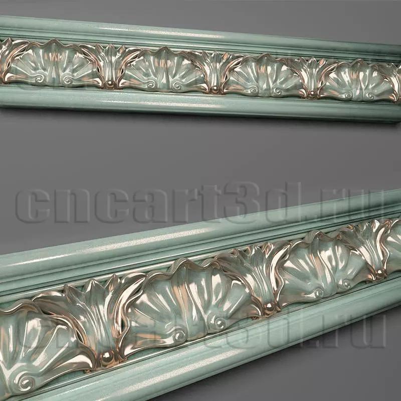 Baguete-04 two decorative moldings silver