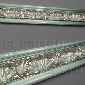 Baguete-04 two decorative moldings silver