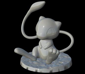 Mew Pokémon 3D Printable Model - Cute & Detailed Figure | 15cm, 2.0mm Nozzle