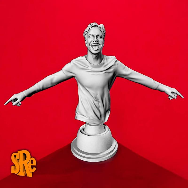 Bust Kenan Yildiz Tongue Stick Out Celebration - Forward Turkey