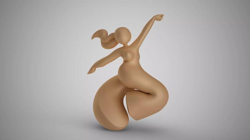 Abstract Dancer Woman