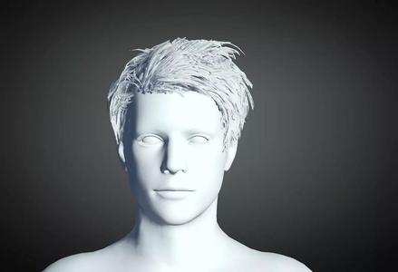 3D Hair style for Man 77 3D model