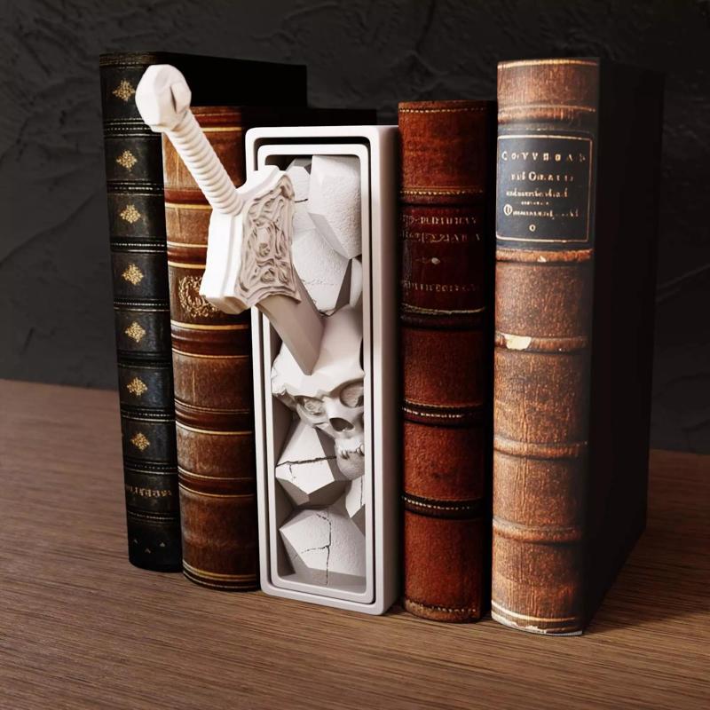 Book Nook  Ends STL File  Organizer Box for Bookworms  Gift
